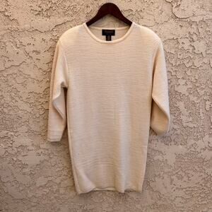 Vintage Premier Petites Cream Wool Sweater Dress Size Small